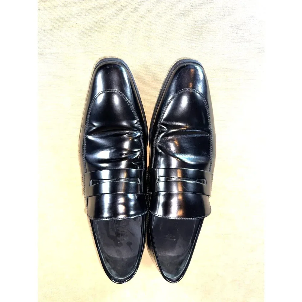 Versace Collection Patent Leather Men's Dress Shoes, Size Eu 45